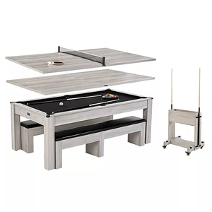 Bàn bida 7ft có ngăn đựng bi, bàn ăn 3 trong 1 và bàn bóng bàn kèm phụ kiện trò chơi - Product Image 6