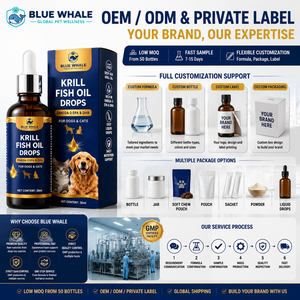 Gouttes d'<span class=keywords><strong>huile</strong></span> <span class=keywords><strong>de</strong></span> <span class=keywords><strong>krill</strong></span> pour chiens et chats, supplément liquide d'oméga 3 EPA DHA pour la santé <span class=keywords><strong>de</strong></span> la peau et du pelage, nutrition pour animaux <span class=keywords><strong>de</strong></span> compagnie, étiquette privée OEM, 30 ml - Product Image 6