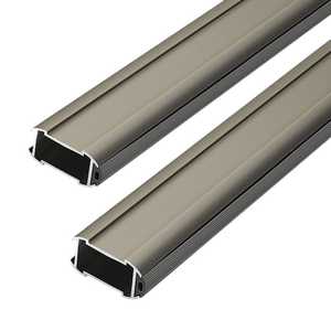 Aluminium Alloy Modern Bedroom Wardrobe <b>Hanging</b> Rod <b>Clothes</b> Rail with Flange Fittings <b>Wall</b>-<b>mounted</b> Durable - Product Image 1