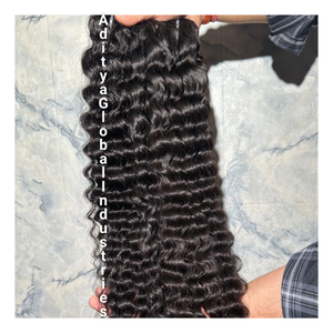 ผมต่อของมนุษย์ดิบคุณภาพระดับพรีเมี่ยมแบบอินเดียผมลอนคลื่นลึกเรียงตามเส้นผมที่ไม่ได้ผ่านกระบวนการโดยตรงจากผู้ผลิต - Product Image 1