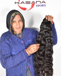 Machine Double Trame 100% Brut Indien Temple Bundle Tissage Naturel Couleur De Cheveux Remy Cheveux Femmes En Gros Extensions De Cheveux Humains - Product Image 3