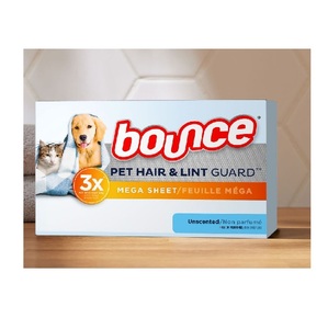 Bounce Pet Hair and Lint Guard Mega Dryer Sheets Fresh Scent 3X Pet Hair Fighters 130 Count Venta barata - Product Image 1