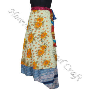 Nuevo diseñador indio Old Silk Sari Sarong From Heaven Arts and Craft Magic 38 "Sarong Pareo Custom Último diseño Moda de mujer - Product Image 2