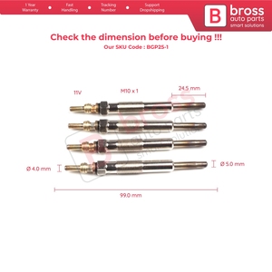 หัวเทียน BGP25-1 4 ชิ้น รุ่น 7700111940 GN019 0100226375 สำหรับเครื่องยนต์ 1.9D - Product Image 5