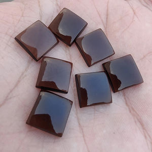 Cabujón de cuarzo ahumado marrón Natural de calidad AAA +, forma cuadrada, Parte posterior plana, piedra preciosa calibrada, todos los tamaños disponibles, piedras preciosas sueltas - Product Image 5