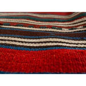 Nayaab 3D Striped <b>Wool</b> Rugs <b>Red</b> & Orange Flat Weaves for Home for Living Room Hallway Bedroom-Paem-812 10mm Rectangle Carpet - Product Image 3