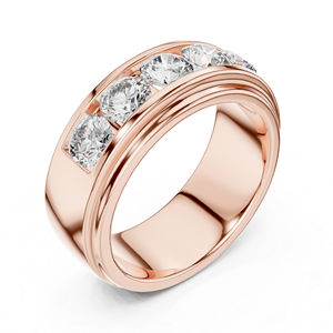 Anillo de Diamante Redondo Cultivado en Laboratorio de Oro Blanco de 14K para Mujer |   Ropa de Uso Diario |   Diamante Cultivado Nuevo - Product Image 6