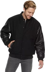 <b>Men's</b> College Varsity Bomber Style Wool Blend Winter <b>Jacket</b> 100% Cotton with <b>Leather</b> Sleeves Letterman Varsity <b>Jacket</b> - Product Image 5