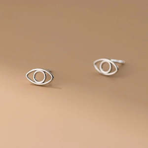 Pendientes de Plata de Ley 925 con Ojo Turco para Mujer, Bonitos, con Ojos Huecos, de Moda, Vintage, Regalo Religioso, Piedra Principal Zirconia, Latón - Product Image 3