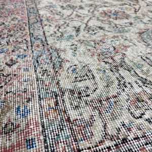 Vintage Large Rug, 4.6x9.4 ft Turkish Rug, <b>Red</b> <b>Wool</b> Rug - Product Image 5