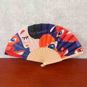 Abanicos plegables de madera con logotipo personalizado de 9 "-Abanicos de mano personalizados para eventos y promociones - Product Image 3