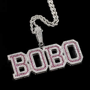 Colgante de Lujo Personalizado con Letra VVS, Diamante Moissanite, Plata de Ley 925, Bañado en Rodio, Alto Brillo, para Unisex - Product Image 5