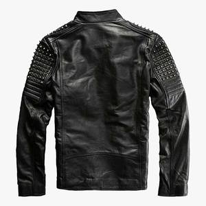 Veste en cuir noir Steampunk-Veste en cuir rétro et edgy punk pour hommes vestes pour hommes - Product Image 5