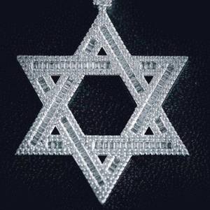 Pendentif de luxe en forme d'étoile religieuse avec diamants VVS, en argent sterling 925, pendentifs et breloques personnalisés pour hommes - Product Image 2