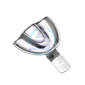 Grand porte-empreintes dentaire, prothèse complète, supérieur, solide |   Porte-dents en acier inoxydable, plateau d'empreinte dentaire durable, vente en gros - Product Image 1