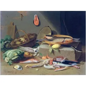 Gato merodeando entre peces Accent Tile Mural Cocina Arte de la pared Backsplash Calcomanías de pared de cerámica Categoría de producto - Product Image 1