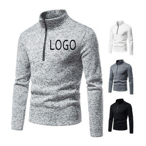 Sudaderas de cuello redondo de algodón suave para hombre, manga larga de alta calidad, cremallera, transpirable, mangas completas en relieve, 6XL, ODM personalizable - Product Image 1