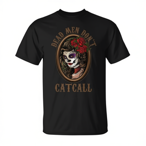 Camiseta Dead Men Don't Catcall, diseño gráfico negro, ajuste unisex - Product Image 2