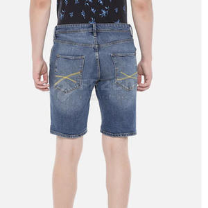 Best Price Men's 100% Cotton Summer <b>Jeans</b> Shorts Casual Solid Pattern <b>Elastic</b> <b>Waist</b> Breathable and Soft Top Selling - Product Image 2