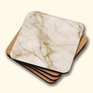Handcrafted Marble Stone <b>Coaster</b> <b>for</b> Tea Table Top Decor Premium <b>Drink</b> Cup Mats Set - Product Image 1