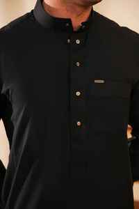 Nouvelle Thobe Homme Style Omanais à Manches Longues et Col Rond, Coupe Moderne, Idéale pour les Cérémonies Formelles, les Fêtes de l'Aïd et la Prière Quotidienne - Product Image 5