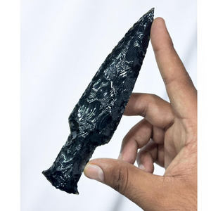 มีดออบซิเดียนสีดำแบบมือมีดสั้นคริสตัลออบซิเดียน - Product Image 4