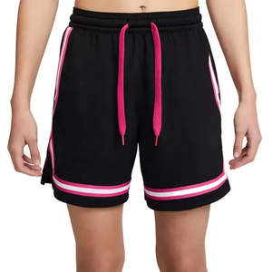 Ropa deportiva personalizada de verano para hombre, pantalones cortos informales de malla de poliéster con ribete lateral, ropa de calle sólida estética para uso en gimnasio de baloncesto - Product Image 1