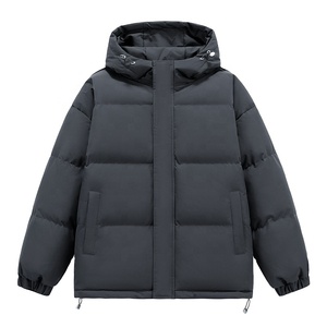 Custom Puffer <b>Jacket</b> for <b>Men</b> High Quality Designer Hooded Heavy Winter <b>Canvas</b> <b>Jacket</b> Stand Collar Bubble Style Plus Size - Product Image 5