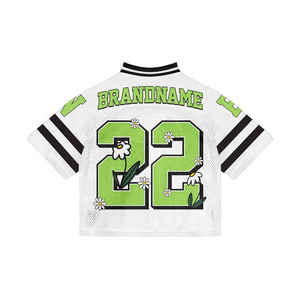 Uniforme transpirable de camiseta de fútbol americano de alta calidad con mangas cortas de talla grande para la temporada de verano - Product Image 1