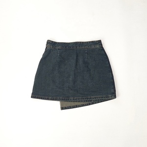 Jupe en jean irrégulière taille haute élégante pour femmes délavée pour le printemps, l'été et l'automne - Product Image 2