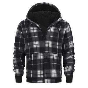 เสื้อฮู้ดผ้าฟลีซสำหรับผู้ชายผ้าโพลีเอสเตอร์/ ผ้าฝ้ายธรรมดาทรงโอเวอร์ไซส์ดีไซน์แบบกำหนดเองสำหรับฤดูหนาว - Product Image 1