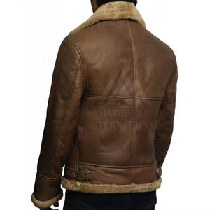 แจ็คเก็ตหนังบุขนผู้ชายกันลมสไตล์ล่าสุด ขายส่ง แจ็คเก็ตหนังบุขนผู้ชายกันน้ำขายดี - Product Image 5