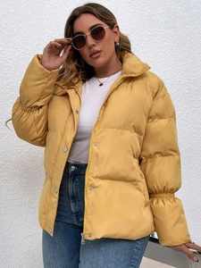 Veste matelassée pour femme hiver chaud conception personnalisée légère couleur unie veste à bulles pour femme - Product Image 3