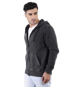 Sudadera con capucha ácida 100% algodón en blanco personalizada High Street Washing Stone Washed Vintage Hoodie Fleece Zipper Hoodies Fabricante - Product Image 3