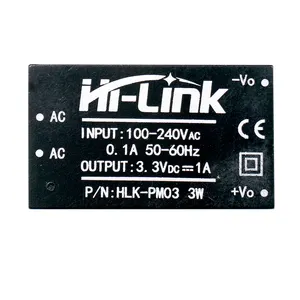 Fonte do módulo de potência HLK-PM03 da Hi-Link Shenzhen 3W AC DC 220V 3V/5V/9V/12/15/24V - Distribuidores autorizados do Conversor AC-DC