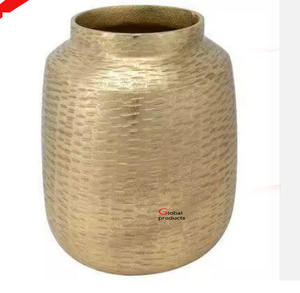 Florero de aluminio con acabado plateado brillante para hotel, restaurante y bar - Product Image 5