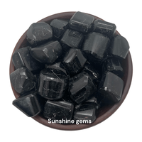 Vente en gros de pierres roulées en tourmaline noire naturelle, cristal de guérison poli, sculptures Feng Shui pour la décoration de la maison et la voiture