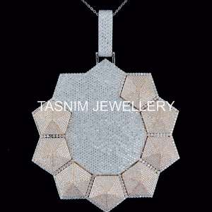 Pendentif Hip Hop Chrétien en Argent Sterling Plaqué Or 10K avec Micro-Incrustation de Moissanite Réaliste Taille Brillant Certifiée GIA - Product Image 2