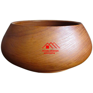 Cuenco para decoración de fiestas y bodas, cuenco decorativo de último diseño con soporte de Pedestal, madera de acacia grande - Product Image 2
