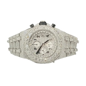 IGI GIA Certified Stainless Steel Case Smart Mechanical <b>Watch</b> Lab Grown Diamonds White Gold Band Glass Dial Japanese Mechanism - Product Image 1