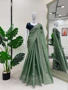 Beautiful Designer Saree With <b>Thread</b> & Sequence Work - Product Image 6