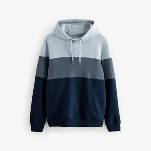 เสื้อฮู้ดดี้ผู้ชายไซส์ใหญ่ ทรงสลิม ผ้าปะติดปะต่อ มีเชือกผูก 100% ผ้าฝ้ายฟลีซ มีกระเป๋า คุณภาพสูง ระบายอากาศได้ดี ขายส่ง สำหรับฤดูหนาว - Product Image 1