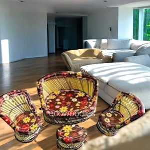 Console en incrustation d'os faite à la main en bambou canapé chaise pouf ensemble pour nouveau-né enfants patio canapé pour intérieur et extérieur Photoshoot meubles - Product Image 1