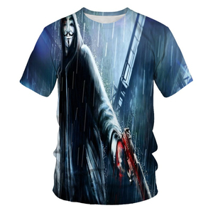 T-shirt en coton pour homme, coupe ample, respirant, manches courtes, avec impression par sublimation 3D personnalisée, haute qualité, printemps été - Product Image 2