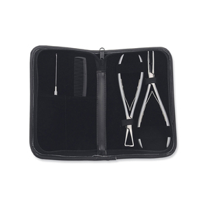 Kit de herramientas de extensión de cabello con pinzas de extensión de cabello Juego de alicates de extensión de cabello profesional Juego de 10 de oro rosa para uso comercial - Product Image 1