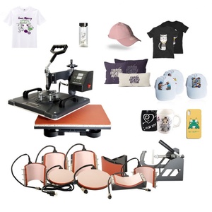 Presse à chaud Bheng 38x38cm semi-automatique électrique pour impression sur casquettes, t-shirts et mugs - Product Image 3