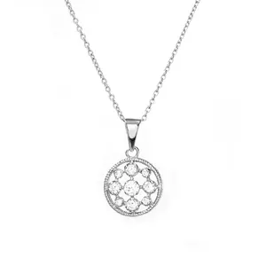 "925 Silver <b>Crystal</b> Pendant Necklace for Women's Gift" - Product Image 2
