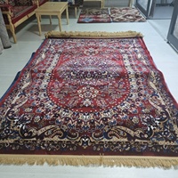 Antiker Orientalischer Türkischer Adiva Teppich Maschinenwebung Hochflor Fleckenresistent Polyester Geometrisch Heimdekor Groß Vintage