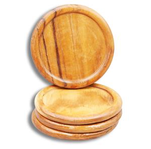 Posavasos Redondo Minimalista de Madera con Soporte Metálico para Mesa de Hogar, Hotel u Oficina, para Servir Té y Café - Product Image 6