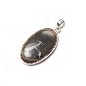 จี้925รูปแมงมุมสีเงินสเตอร์ลิงพร้อมจี้พลอยรูปวงรีแบบเคลื่อนย้ายได้ทำด้วยมือไม่เหมือนใคร - Product Image 4